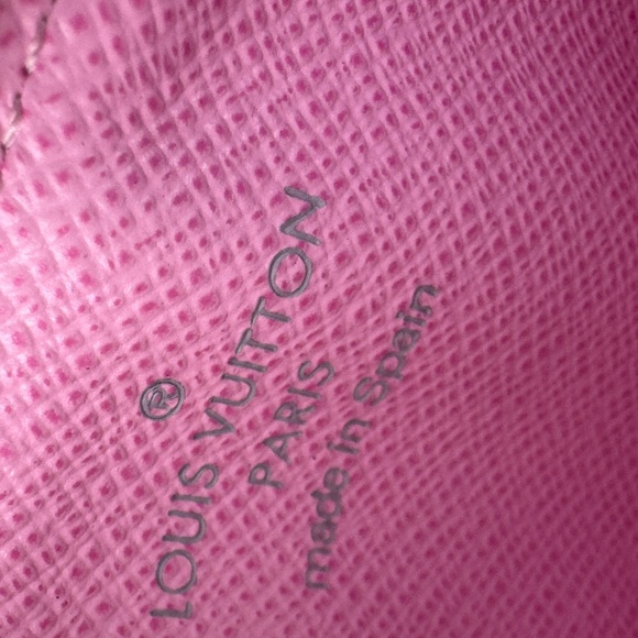 LOUIS VUITTON Monogram Multicolor Key Pouch Card Holder Coin Purse White Litchi - Picture 12 of 14